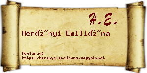 Herényi Emiliána névjegykártya